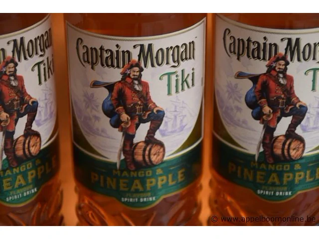 7 flessen à 70cl rum captain morgan tiki 25% - afbeelding 2 van  3