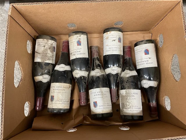7 flessen cuvée anne-laure 1986 - afbeelding 1 van  3