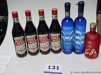 7 flessen diverse alcoholische dranken