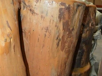 7 houten zitblokken diverse maten ± 0,47cm hoog + ± 0,34cm ø - afbeelding 3 van  5