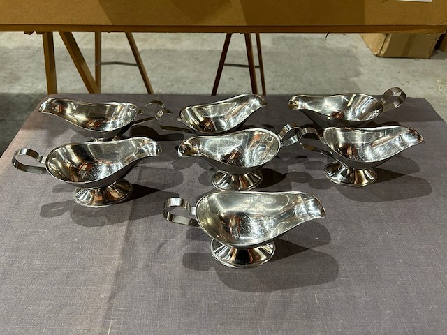 7 kannetjes chroom - afbeelding 1 van  7