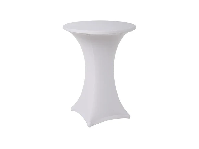 7 receptietafels - 110 cm hoog - met witte stretch hoes - afbeelding 1 van  5