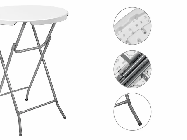 7 receptietafels - 110 cm hoog - met witte stretch hoes - afbeelding 4 van  5