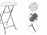 7 receptietafels - 110 cm hoog - met witte stretch hoes - afbeelding 4 van  5