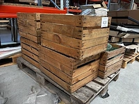 7 retro houten kisten - afbeelding 1 van  2