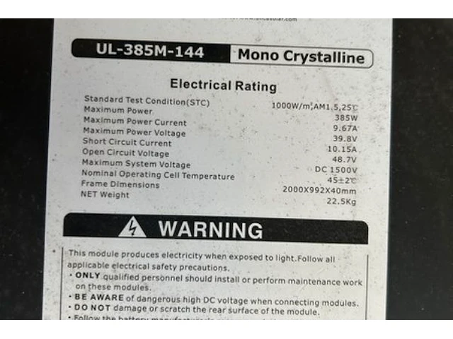 7 ulica solar zonnepanelen - afbeelding 5 van  5