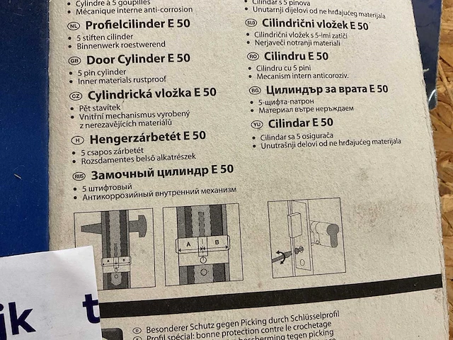 7 x afsluitbare deurketting; cilindersloten - afbeelding 7 van  7