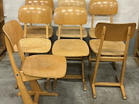 7 x blank houten stoelen - afbeelding 2 van  2