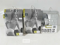 7 x damesondergoed slip assorti maat s zwart/wit - afbeelding 1 van  3
