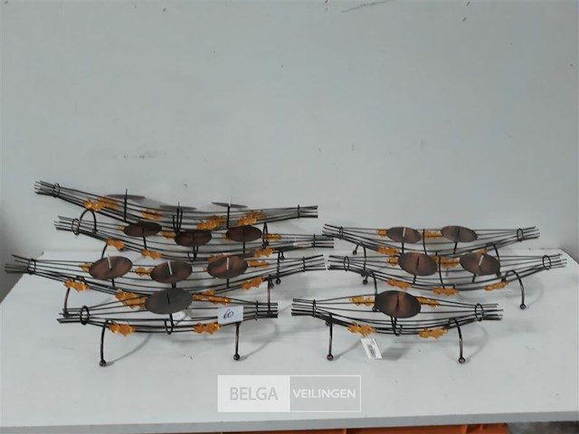 7 x houder voor stompkaaren mix - afbeelding 2 van  3