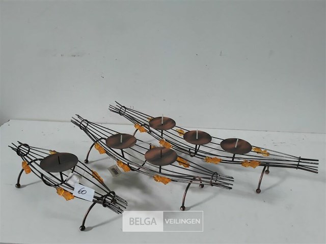 7 x houder voor stompkaaren mix - afbeelding 3 van  3