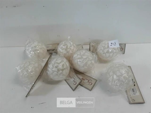 7 x kerstbal pvc 8 cm scherven motief - afbeelding 2 van  3