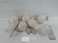 7 x kerstbal pvc 8 cm scherven motief