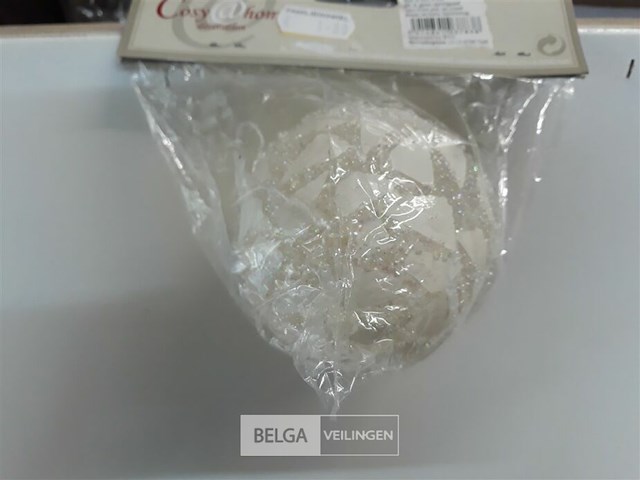 7 x kerstbal pvc 8 cm scherven motief - afbeelding 3 van  3