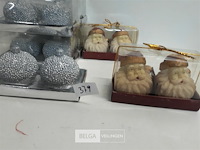 7 x kerstkaars 2 stuks mix kerstmanhoofd/ballen - afbeelding 3 van  3