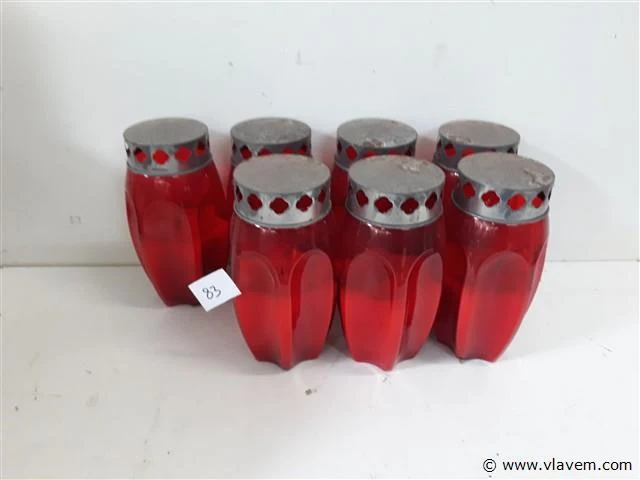 7 x noveenkaars rood - afbeelding 1 van  2