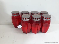 7 x noveenkaars rood - afbeelding 1 van  2