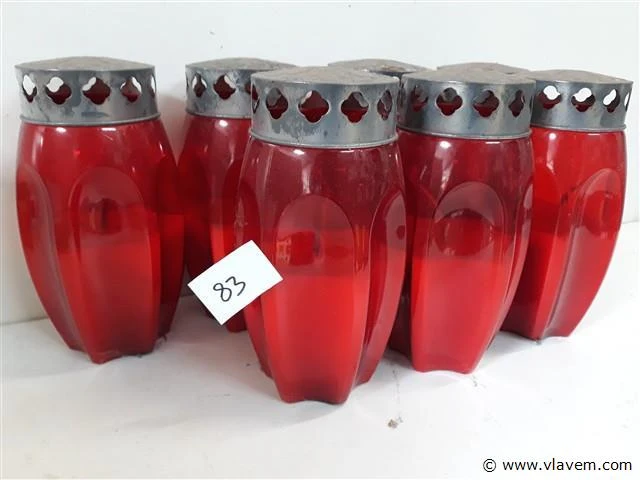 7 x noveenkaars rood - afbeelding 2 van  2