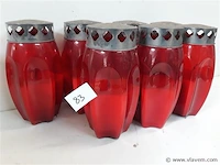 7 x noveenkaars rood - afbeelding 2 van  2