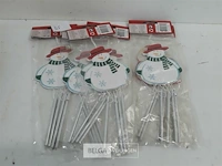 7 x sneeuwman windgong 19 cm - afbeelding 2 van  3