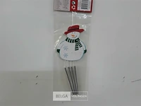7 x sneeuwman windgong 19 cm - afbeelding 3 van  3