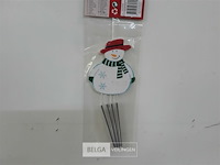 7 x sneeuwman windgong 19 cm - afbeelding 3 van  3