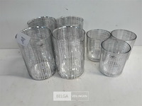 7 x t-lichtglas zilver 2 assorti - afbeelding 2 van  3