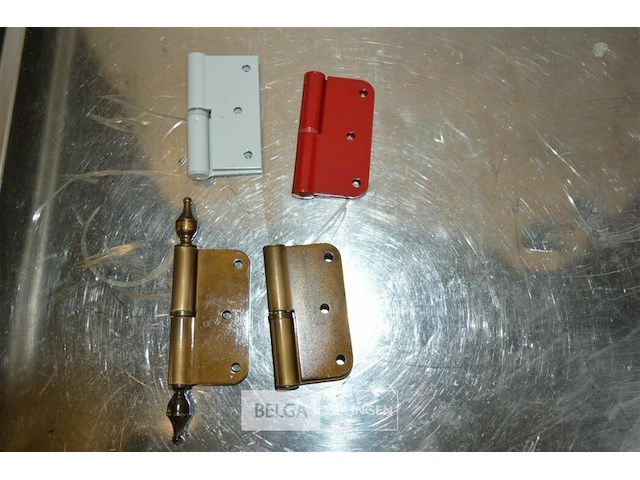 ±70 doosjes retro deurscharnieren div kleuren - afbeelding 2 van  4