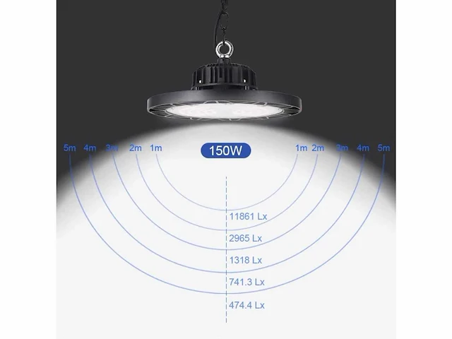 70 x highbay ufo 150w - pro design smd - dimbaar - lumileds philips - waterdicht ip65 - koud wit 6500k - afbeelding 4 van  10