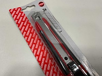 72 x afbreekmes 18 mm met ijzeren geleider; inclusief 3 mesjes - afbeelding 2 van  3