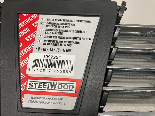 72 x ratel-ring-steeksleutel set; 5 delig - afbeelding 4 van  4