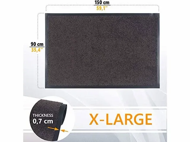 72x deurmat bruin 90x150cm - afbeelding 1 van  4