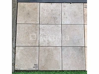 75m² buitentegels, aix beige 20x20 x20mm, natuursteeneffect, nieuw verpakt - afbeelding 1 van  1