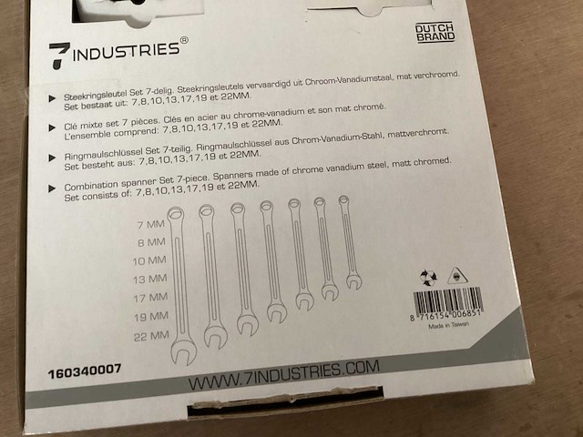7industries ring- steeksleutelset, 7 delig (2x) - afbeelding 3 van  3
