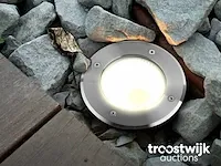 7w led grondspot satijn nickel warm wit