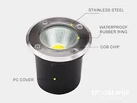 7w led grondspot satijn nickel warm wit - afbeelding 4 van  8