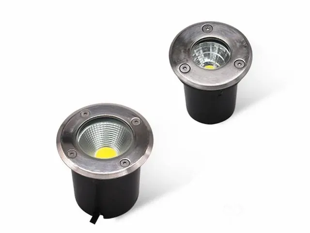 7w led grondspot satijn nickel warm wit - afbeelding 6 van  8