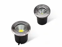 7w led grondspot satijn nickel warm wit - afbeelding 6 van  8