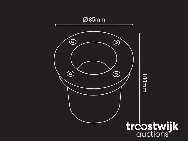 7w led grondspot satijn nickel warm wit - afbeelding 7 van  8
