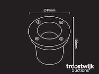 7w led grondspot satijn nickel warm wit - afbeelding 7 van  8