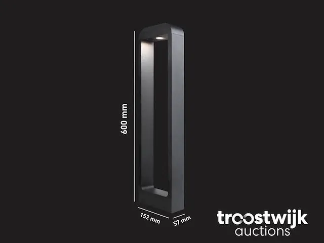 7w led zand zwart tuinlamp 60cm warm wit - afbeelding 5 van  6