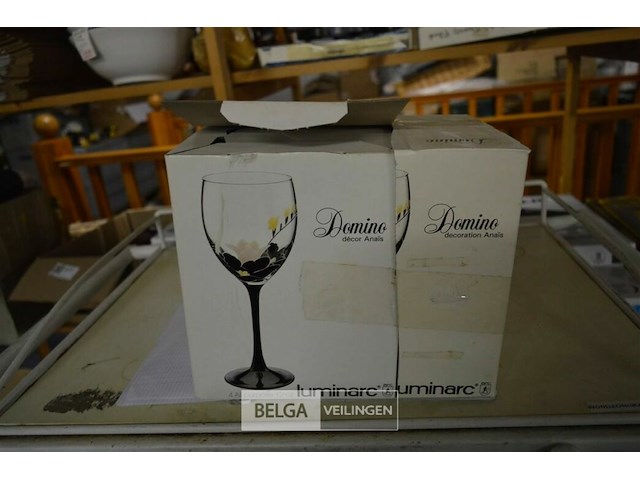 7x 6 wijnglazen luminarc domino - afbeelding 2 van  3