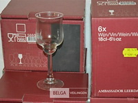 ±7x 6st ambassador leerdam wijnglazen - afbeelding 2 van  4