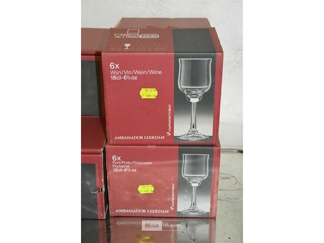 ±7x 6st ambassador leerdam wijnglazen - afbeelding 4 van  4