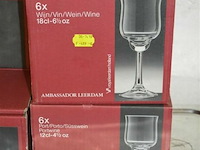 ±7x 6st ambassador leerdam wijnglazen - afbeelding 4 van  4