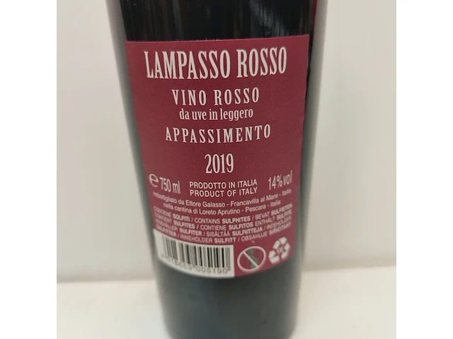 7x 75cl lampasso rosso - afbeelding 2 van  2