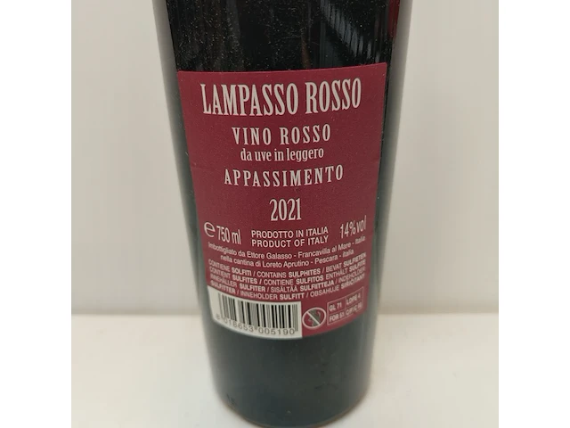7x 75cl lampasso rosso - afbeelding 2 van  2