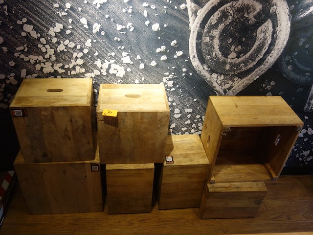 7x houten presentatieblok - afbeelding 1 van  2