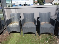 7x kunstof wicker chair - afbeelding 2 van  4