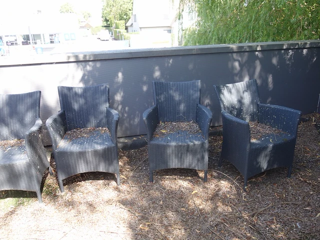 7x kunstof wicker chair - afbeelding 3 van  4